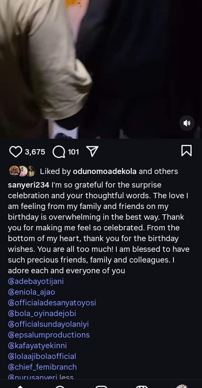 Sanyeri surprised on his birthday