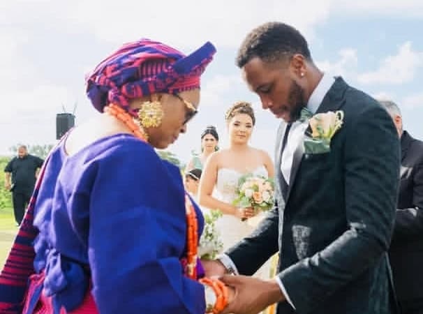 Bukky Wright son weds