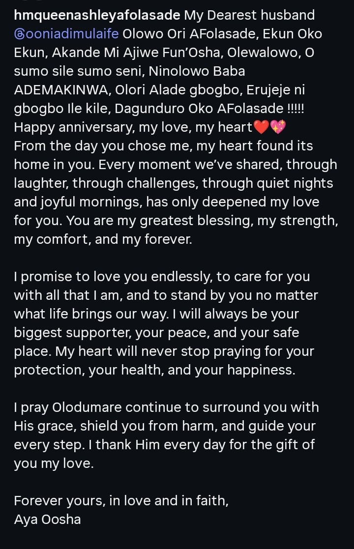 Queen Ashley and Ooni celebrate 3rd wedding anniversary