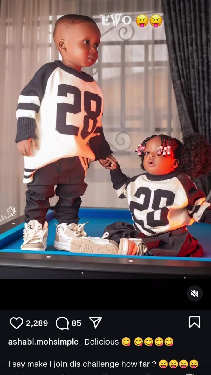 Ashabi shows off her kids