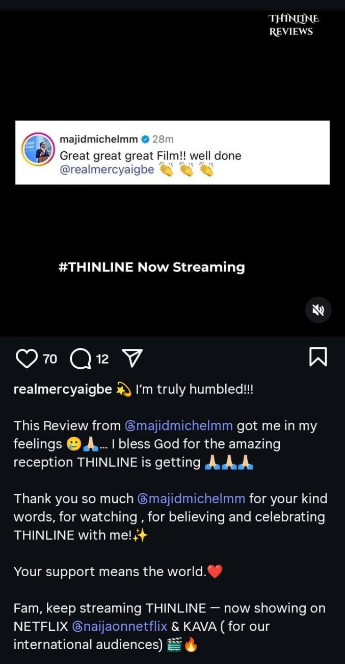 Mercy Aigbe thanks Majid Michel