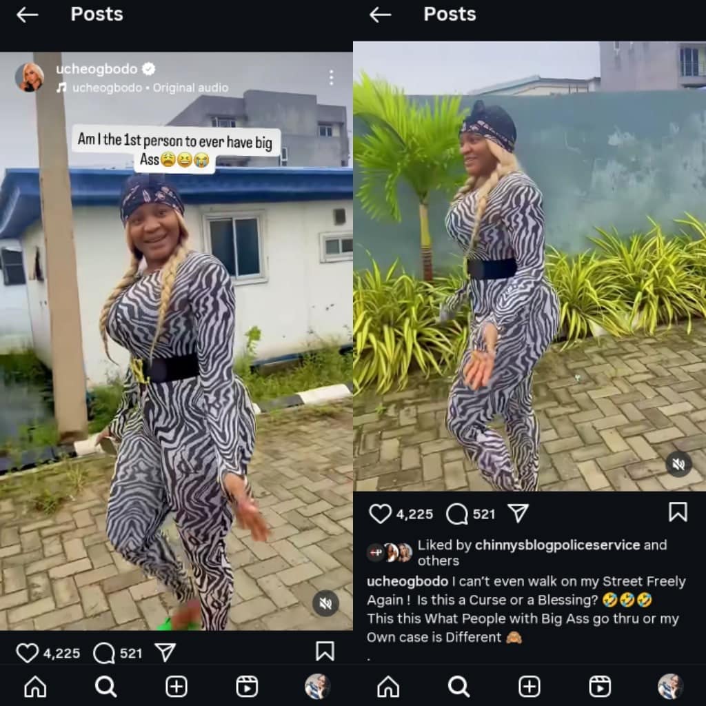 Uche Ogbodo laments over new backside