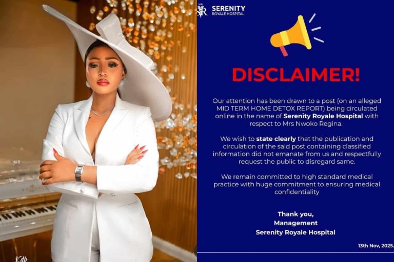 “It made me almost go crãzy and sue y’all” – Regina Daniels reacts as Serenity Royale Hospital issues a disclaimer on her medical report