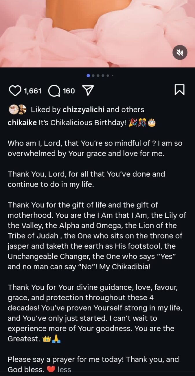 Chika Ike celebrates as she turns 40