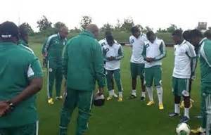 Super Eagles Begins Training for Scotland.