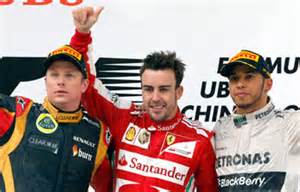 Alonzo, Raikkonen and Hamilton.