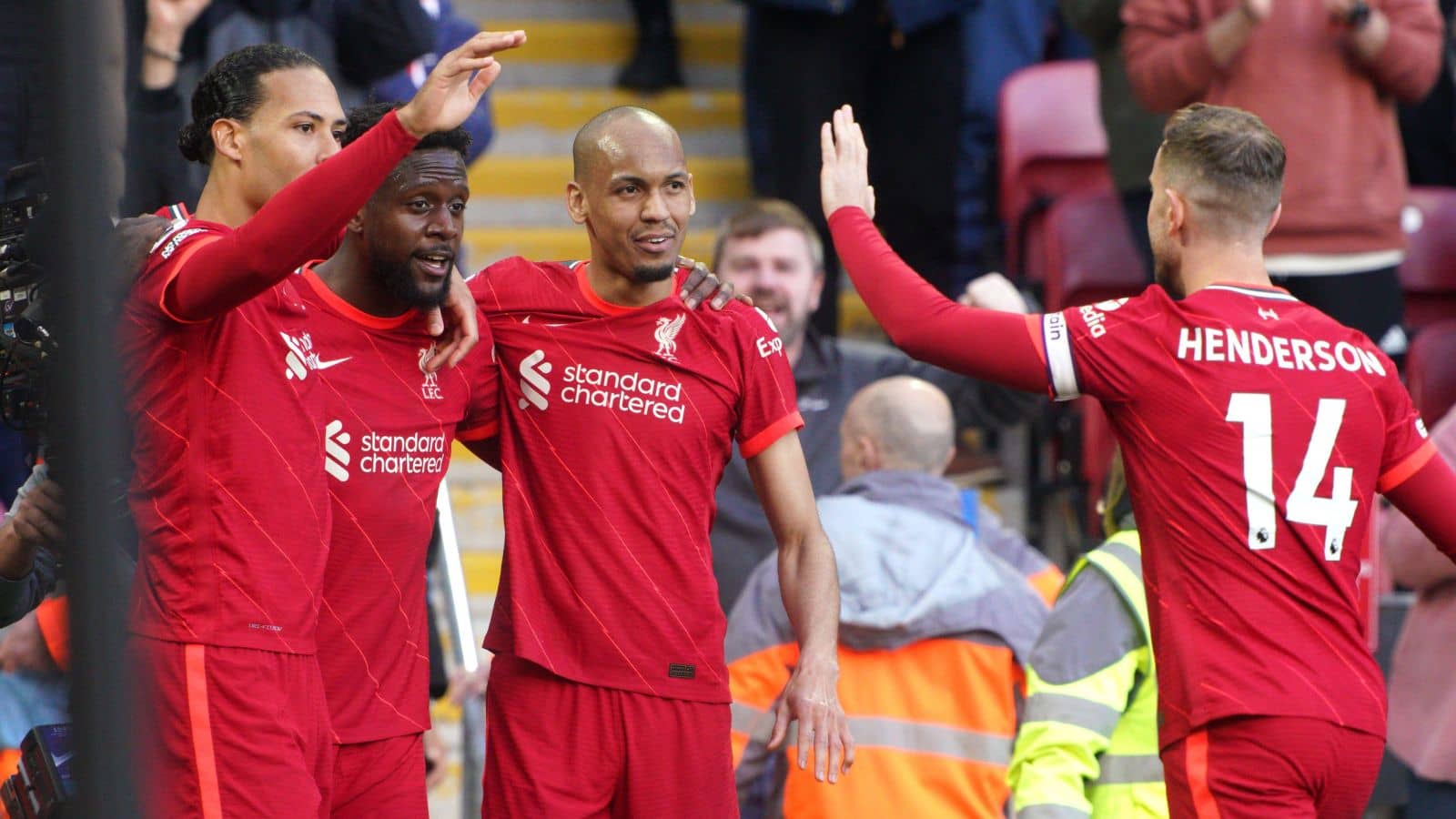 Van Dijk Origi Fabinho Liverpool April 2022