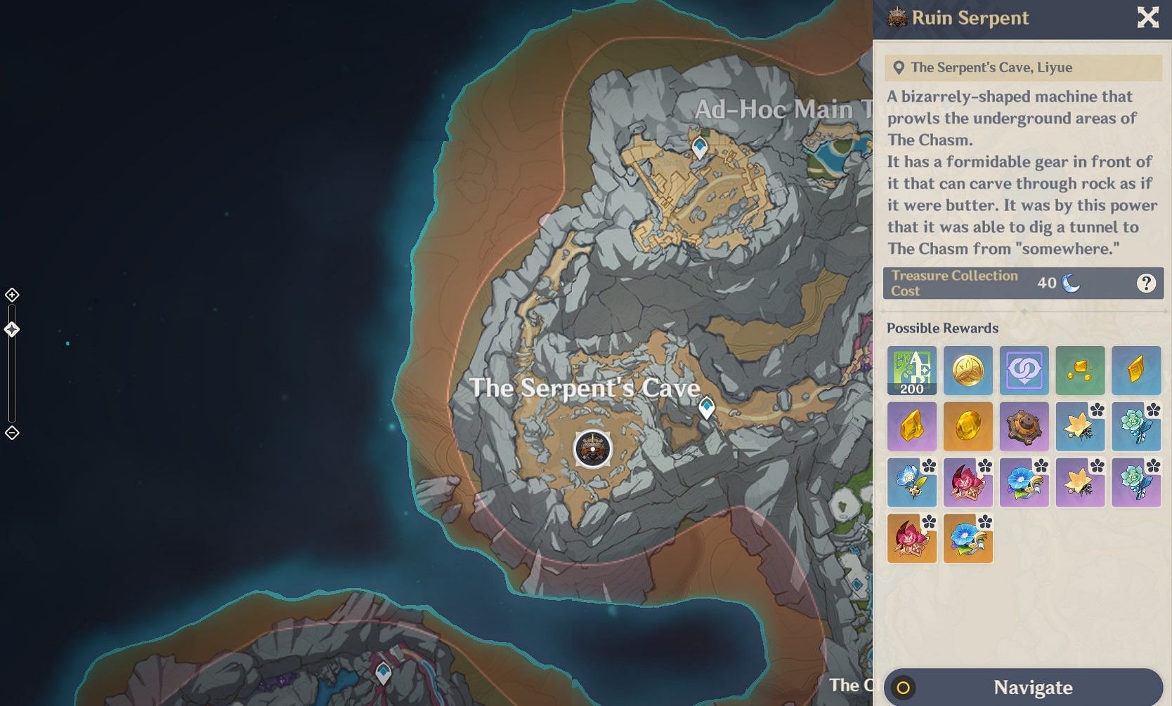 This is the location where players fight the Ruin Serpent (Image via miHoYo)