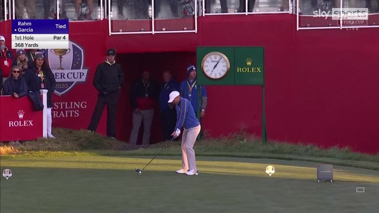 Sergio Garcia hit the opening tee shot at the 43rd Ryder Cup at Whistling Straits last year.