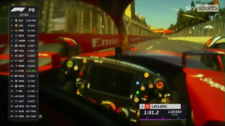Ferrari's Charles Leclerc experienced intense shaking during final practice ahead of the Azerbaijan Grand Prix