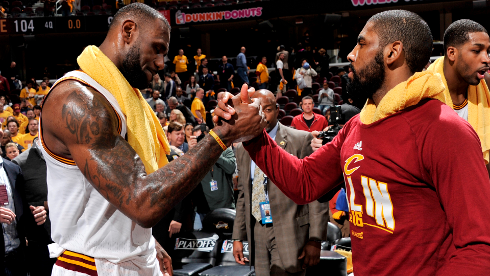 LeBron James, Kyrie Irving (Cleveland Cavaliers) LeBron James, Kyrie Irving (Cleveland Cavaliers)