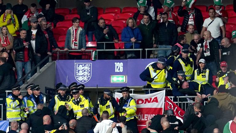 PA - Hungary fan trouble at Wembley