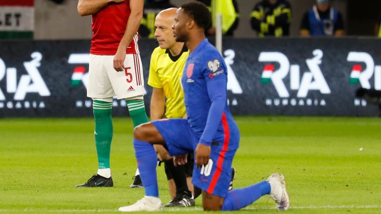 England players were booed as they took a knee before their World Cup Qualifier against Hungary
