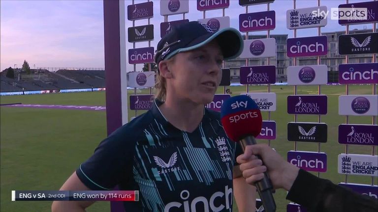 England Women's captain Heather Knight says her side played their best cricket to make it 2-0 against South Africa 