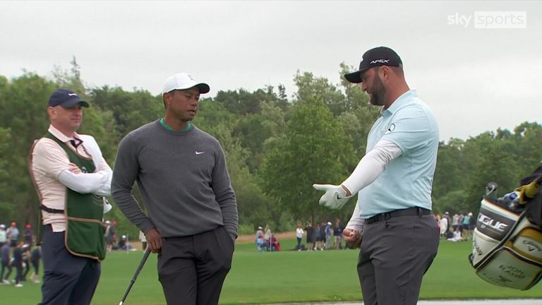 During the JP McManus Pro-Am at Adare Manor, Tiger Woods took the opportunity to ask former world No 1 Jon Rahm some golf swing advice!