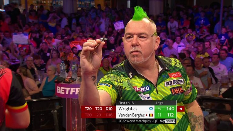 Wright ended his 10-leg losing streak with a brilliant 140 checkout on two-tops...