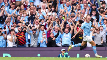 Manchester City's new number nine Erling Haaland leads the Premier League scoring charts