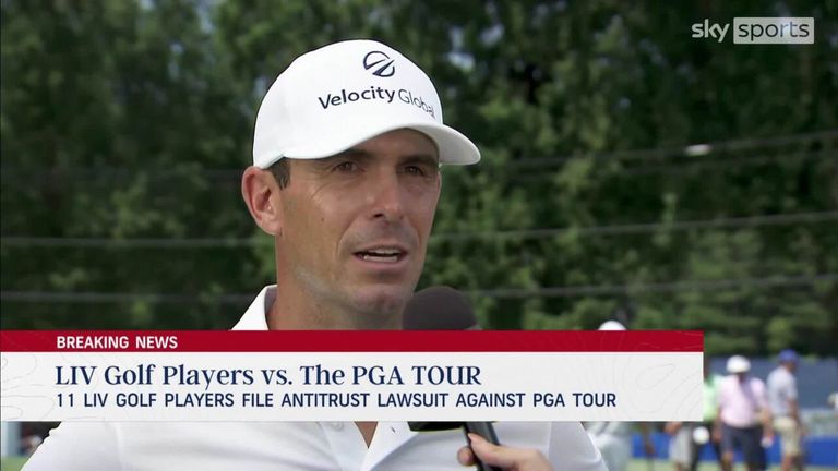 Several current players discuss the 11 LIV golfers who have filed a lawsuit against the PGA Tour