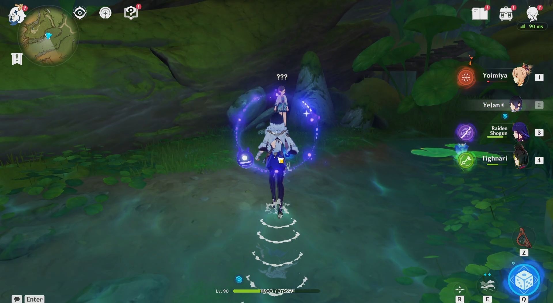 Bring the little girl to the Aranakula&#039;s garden (Image via HoYoverse)