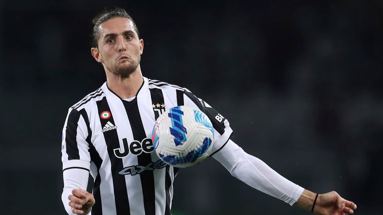 Adrien Rabiot of Juventus controls the ball during the Serie A match at Stadio Grande Torino, Turin.
