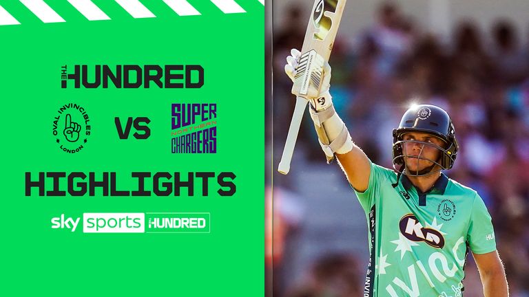 The best of the action from the clash between the Oval Invincibles and the Northern Superchargers in The Hundred