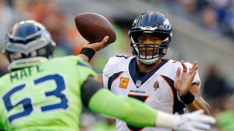 Denver Broncos quarterback Russell Wilson slipped to a 17-16 defeat with his new team on his return to Seattle