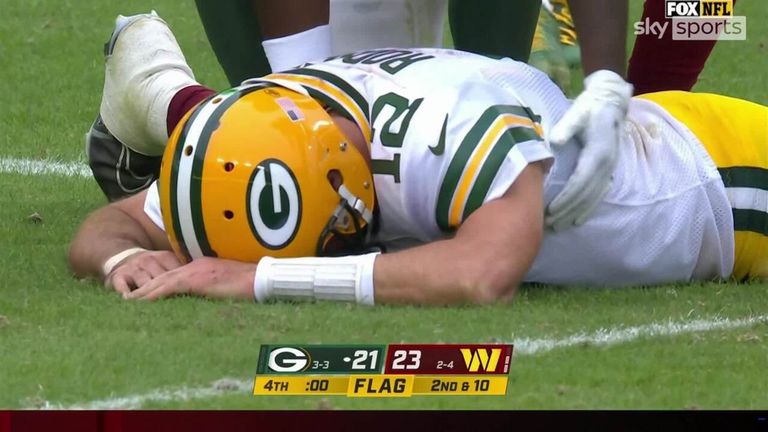 The Green Bay Packers attempted a desperate final scramble for a touchdown, throwing laterals across the field late in their loss against the Washington Commanders.