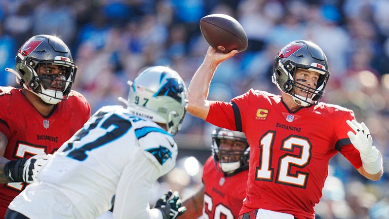 Highlights of the Tampa Bay Buccaneers against the Carolina Panthers from Week Seven of the NFL season, with Tom Brady's side slipping to a shock defeat.