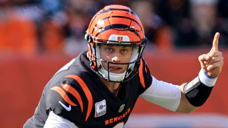 Cincinnati Bengals quarterback Joe Burrow threw for 481 yards and three touchdowns against the Atlanta Falcons on Sunday