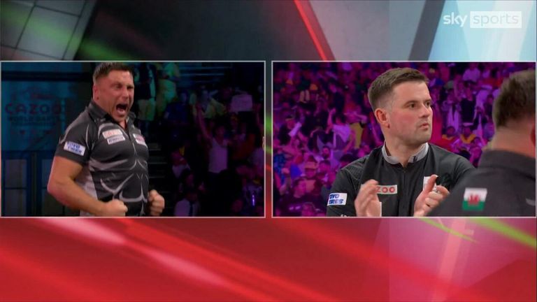 The Welsh wizard also landed this 150 finish which even his opponent applauded