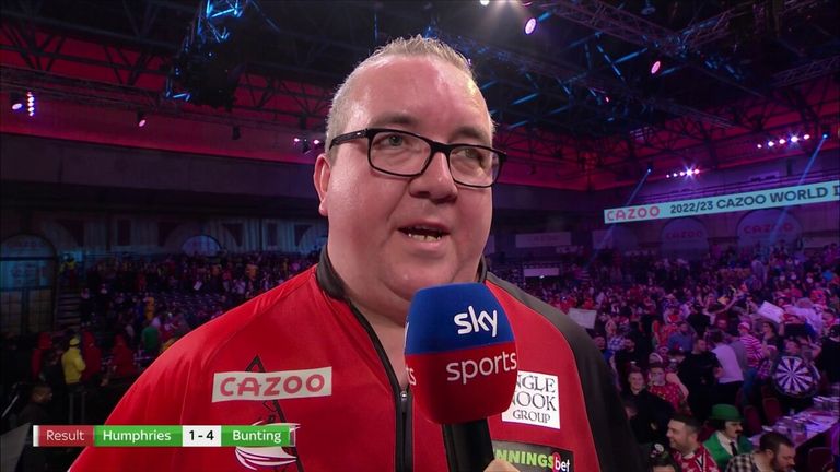 Stephen Bunting says he's a danger to anyone in this tournament after an impressive 4-1 win over Luke Humphries