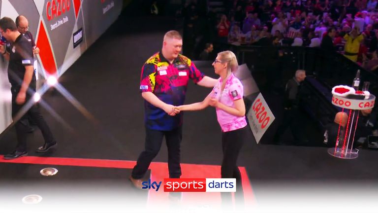 Ricky Evans beats Fallon Sherrock to book his place in the second round of the World Darts Championship.