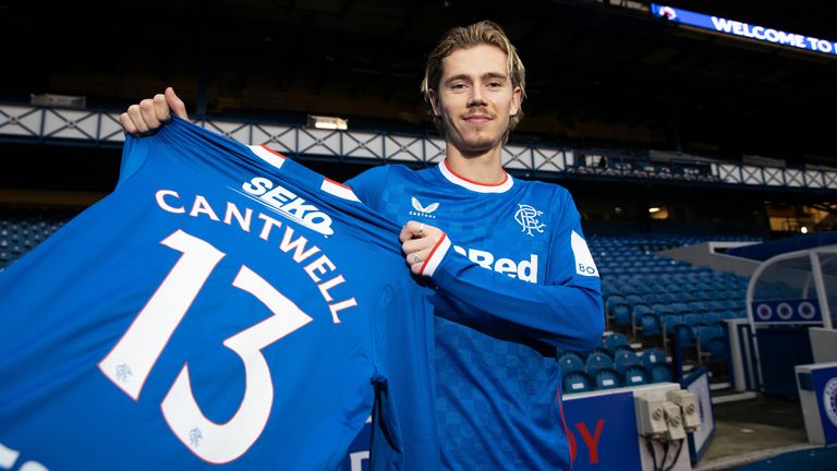 GLASGOW, SCOTLAND - JANUARY 24: Todd Cantwell is unveiled as a Rangers player at Ibrox Stadium, on January 24, 2023, in Glasgow, Scotland. (Photo by Craig Williamson / SNS Group)