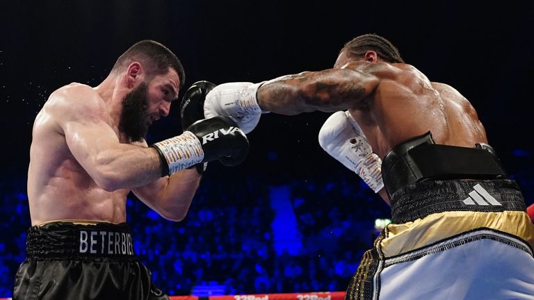 Artur Beterbiev meets Anthony Yarde in the centre of the ring