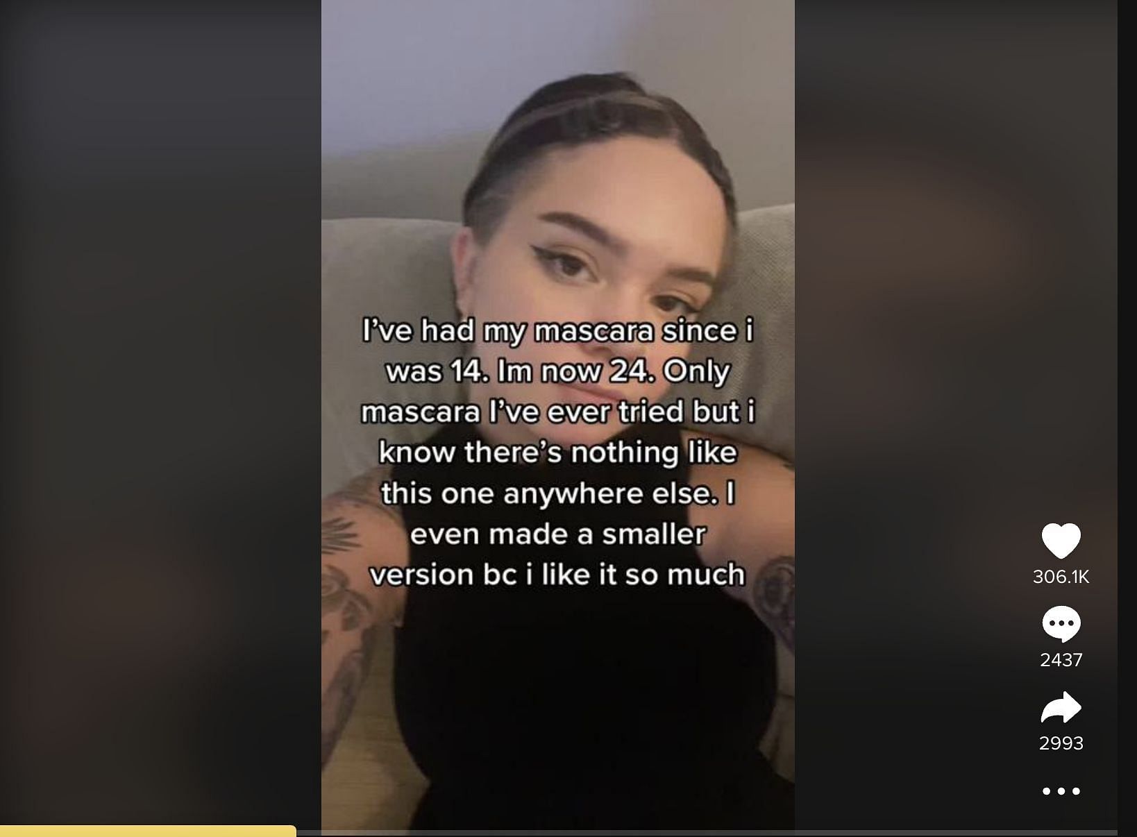 Many social media users hopped on to the &quot;mascara&quot; trend, and talked about their s*xual experiences by using the code word. (Image via TikTok)