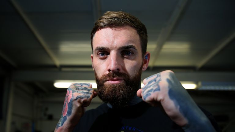 Aaron Chalmers poses for a portrait after the Aaron Chalmers and Paulie Malignaggi Training Session at the Peacock Gym on November 01, 2018 in London, England