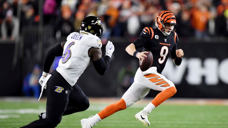 Highlights of the Baltimore Ravens against the Cincinnati Bengals on Super Wild Card Weekend in the NFL playoffs
