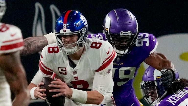 Highlights of the New York Giants' trip to the Minnesota Vikings on Super Wild Card Weekend in the NFL playoffs