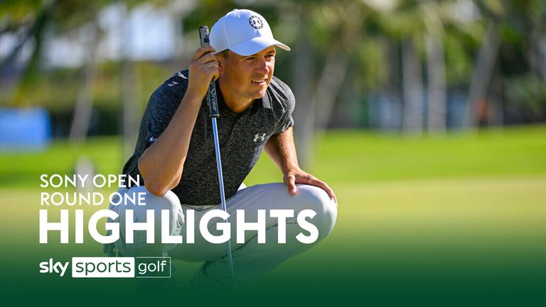 Round one highlights from the Sony Open where Jordan Spieth is in a three-way tie for the lead