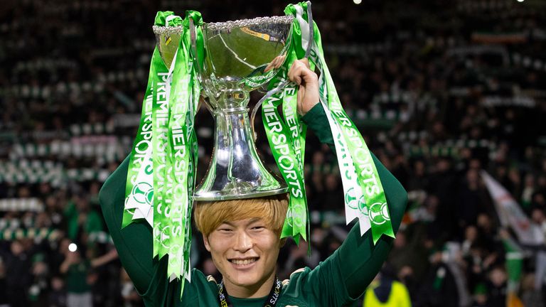 A Kyogo double secured the League Cup for Celtic last season