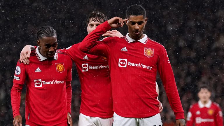 Marcus Rashford has now scored in eight consecutive home games for Man Utd