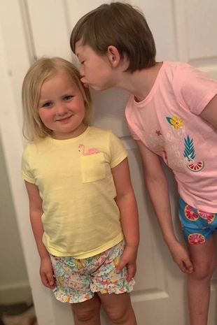 Logan with sister