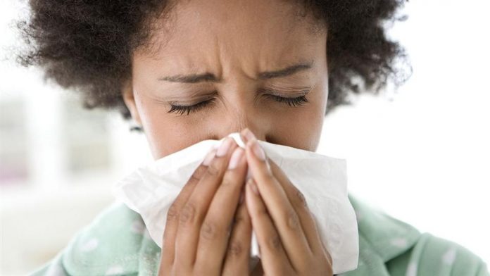 Blowing nose