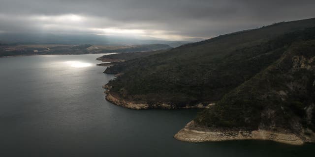 Low water levels in the Rio Grande River during a drought at the Furnas Reservoir in Furnas, Minas Gerais state, Brazil, on Tuesday, June 29, 2021. (Getty Images)