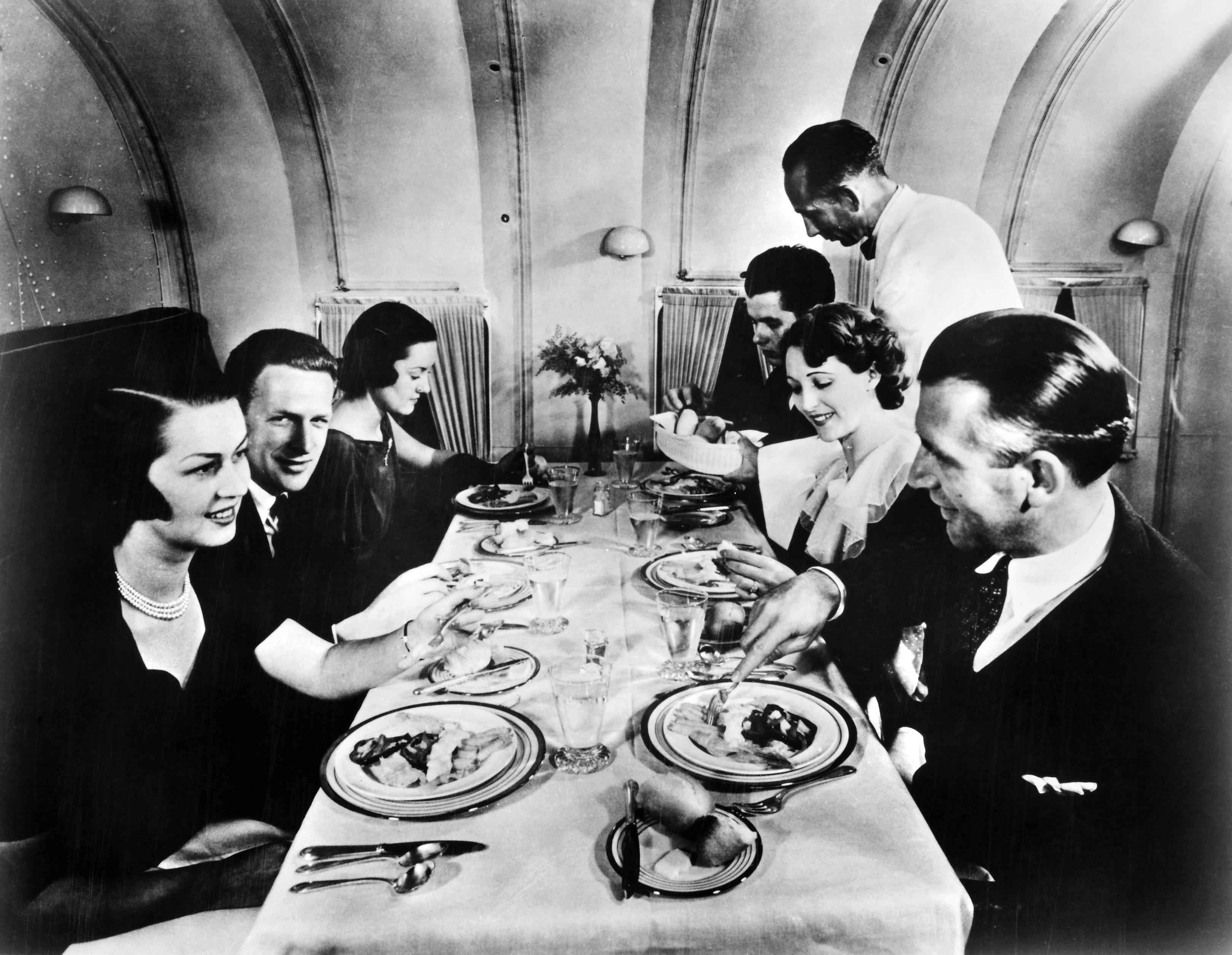 A series of vintage photographs have revealed what flying was like in the 1930s