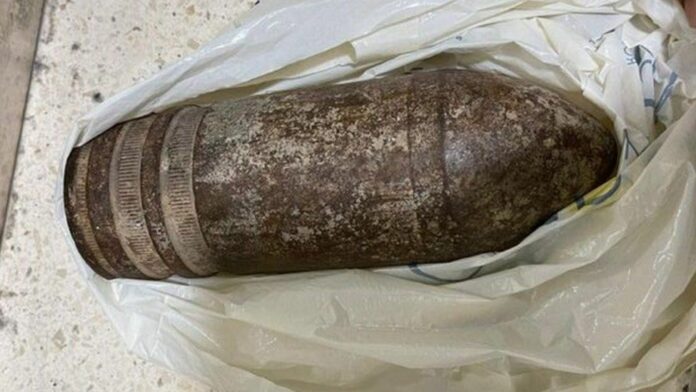 Israel exploded shell