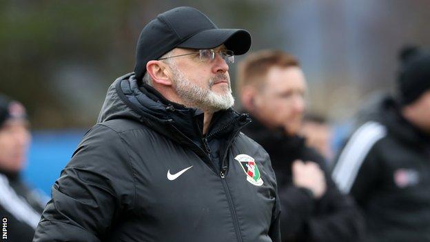 Glentoran manager Mick McDermott said the club "would not go quietly" following their expulsion from the Irish Cup