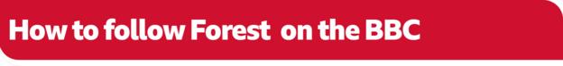 How to follow Nottingham Forest on the BBC banner