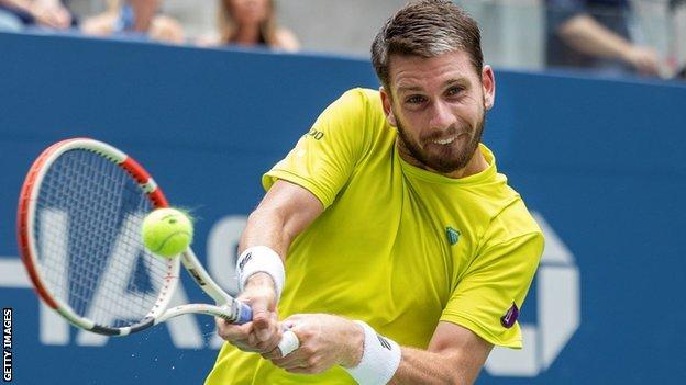 Cameron Norrie playing against Andrey Rublev at the 2022 US Open