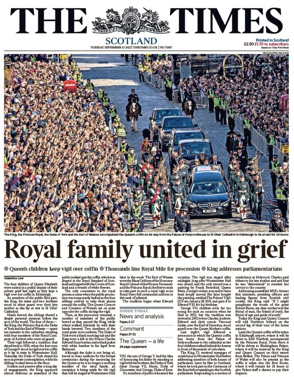 Times front page